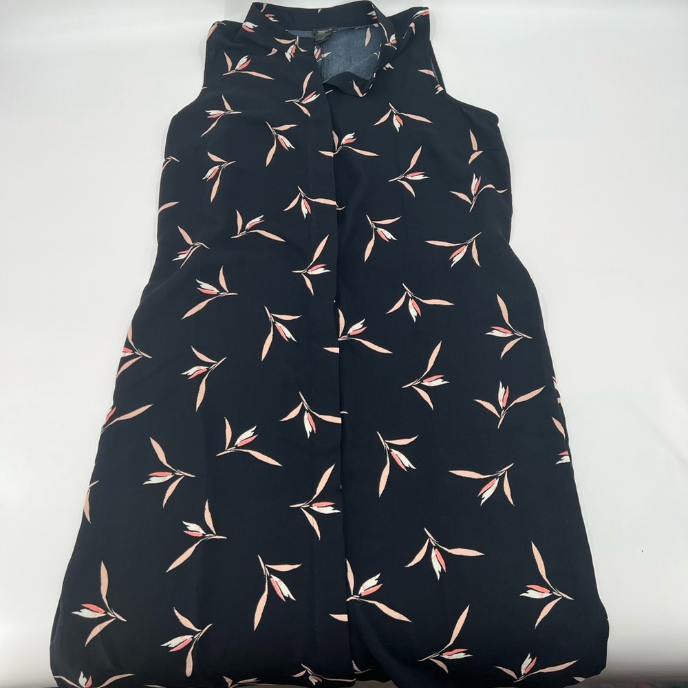 ANN TAYLOR FACTORY BUTTON DOWN  FLORAL DRESS